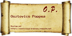 Osztovics Poppea névjegykártya